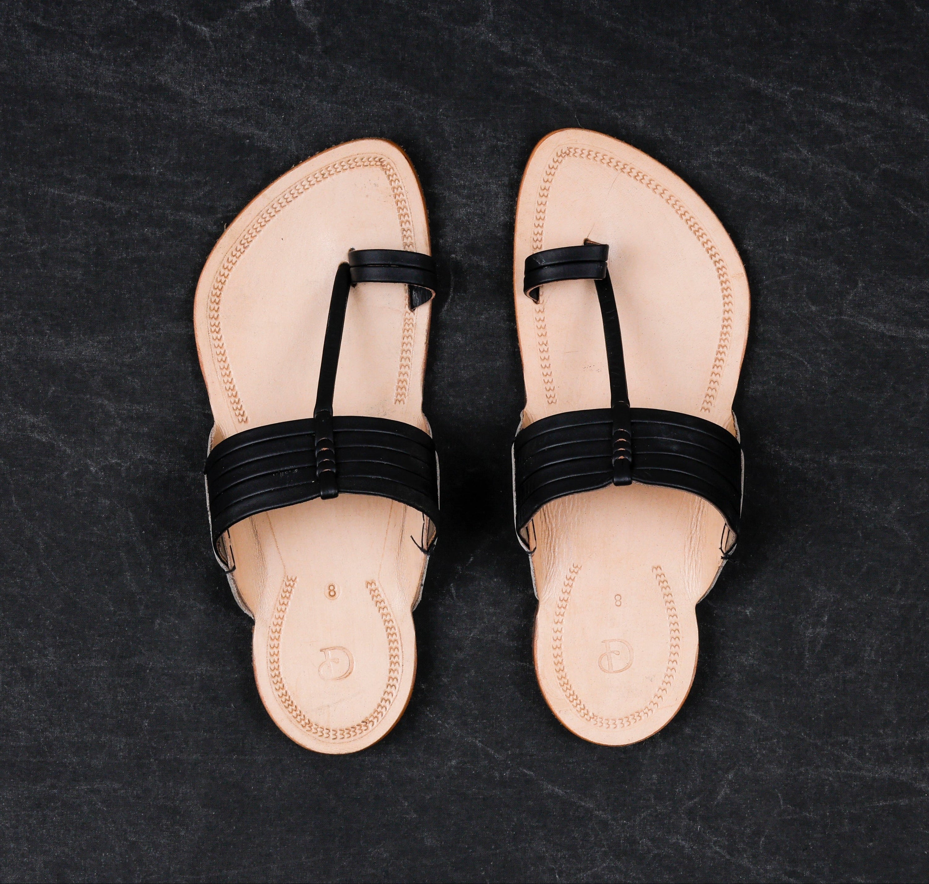 Cream Patent Leather Kolhapuri Sandals