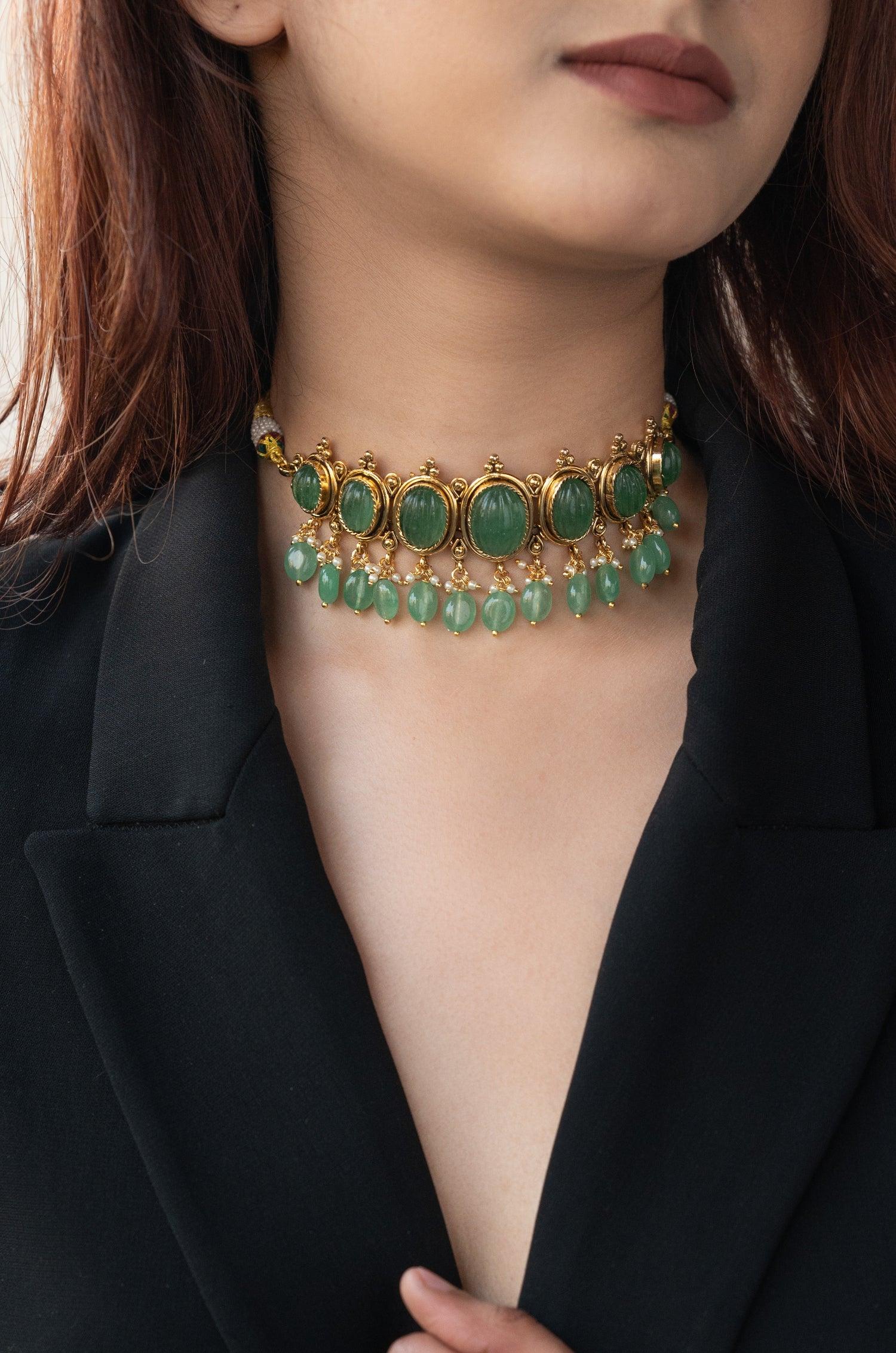 Fluorite Elegance Choker Set - Dyulokha