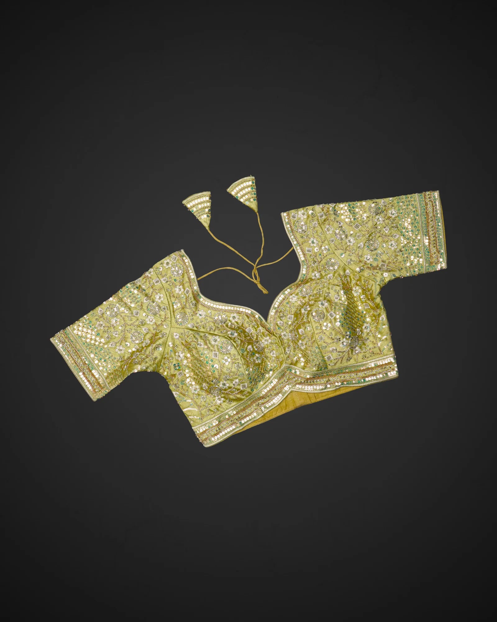 Cosmos Silk Embroidered Readymade Blouse