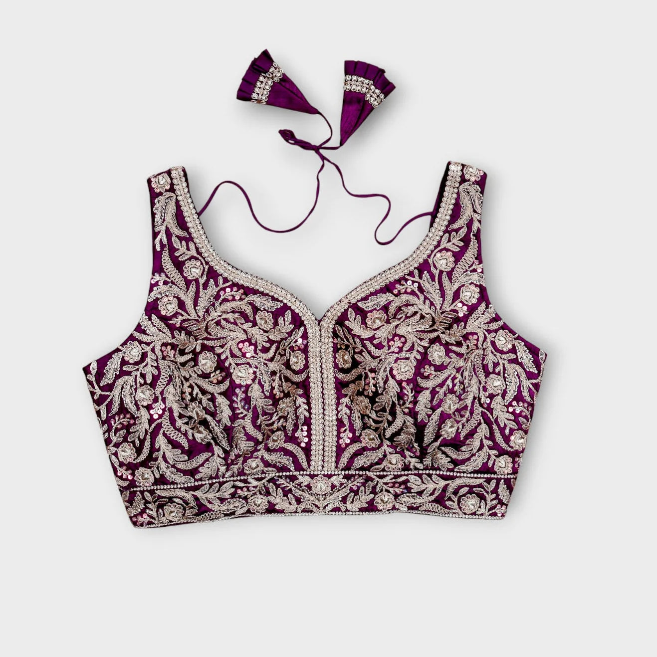 Silk Tailored Blouse With Detailed Design