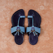 Blue Handcrafted Kolhapuri Sandals