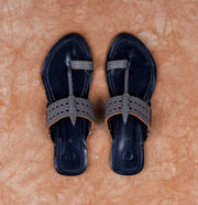 Black Leather Kolhapuri Sandals