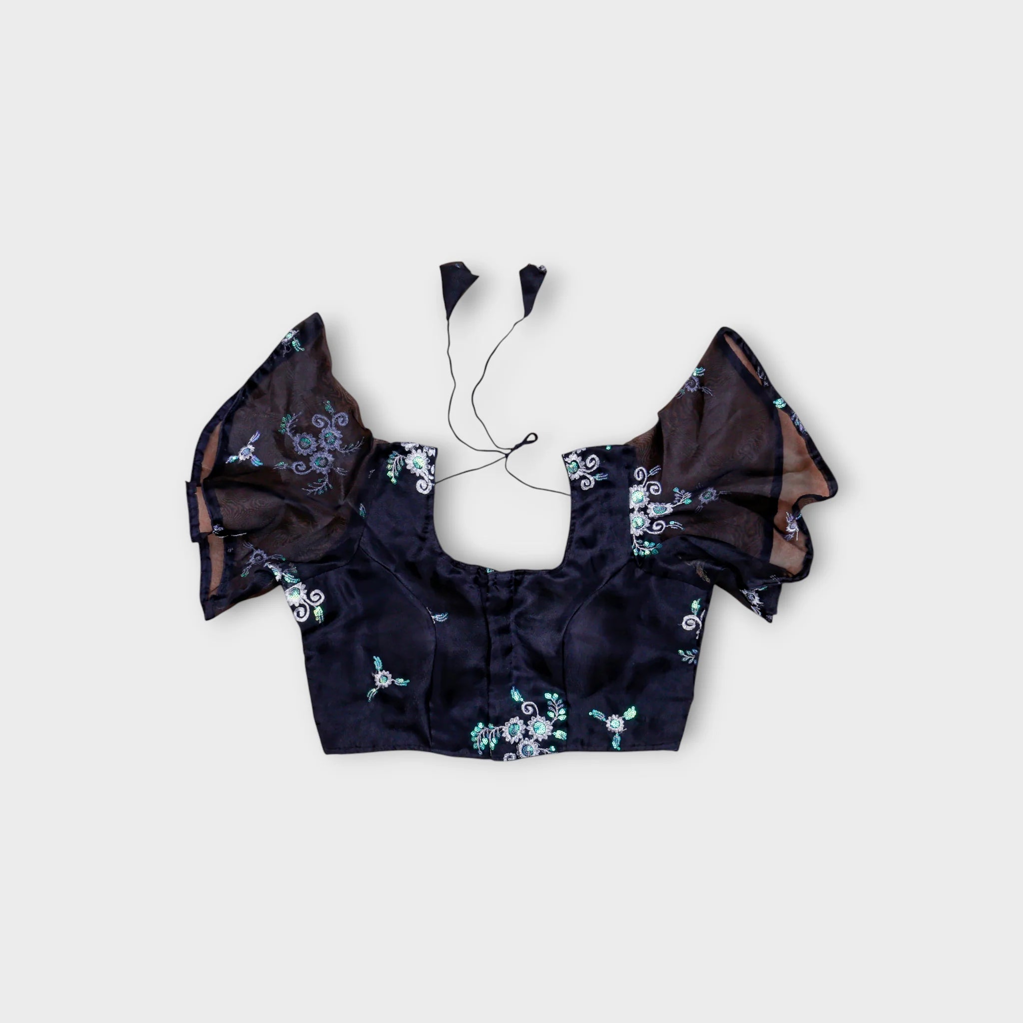 Organza Silk Ruffle Readymade Blouse
