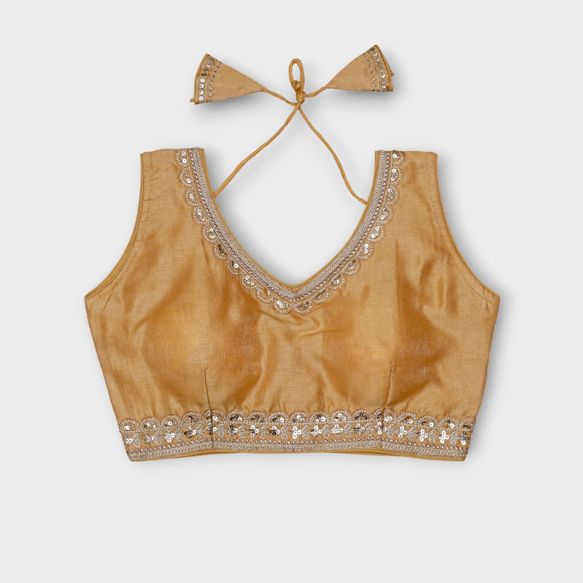 Phantom Silk V Neck Readymade Blouse