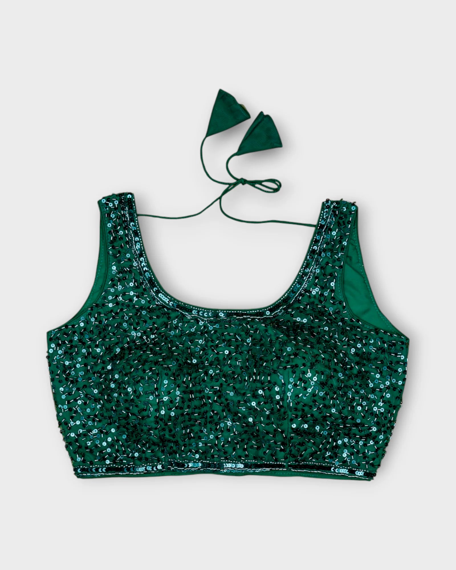 Net U Neck Readymade Blouse With Closure