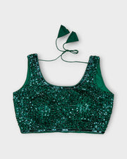 Net U Neck Readymade Blouse With Closure