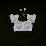 Tissue U Neck Fitted Sleeve Readymade Blouse