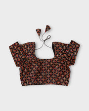 Raw Silk U Neck Back Design Readymade Blouse