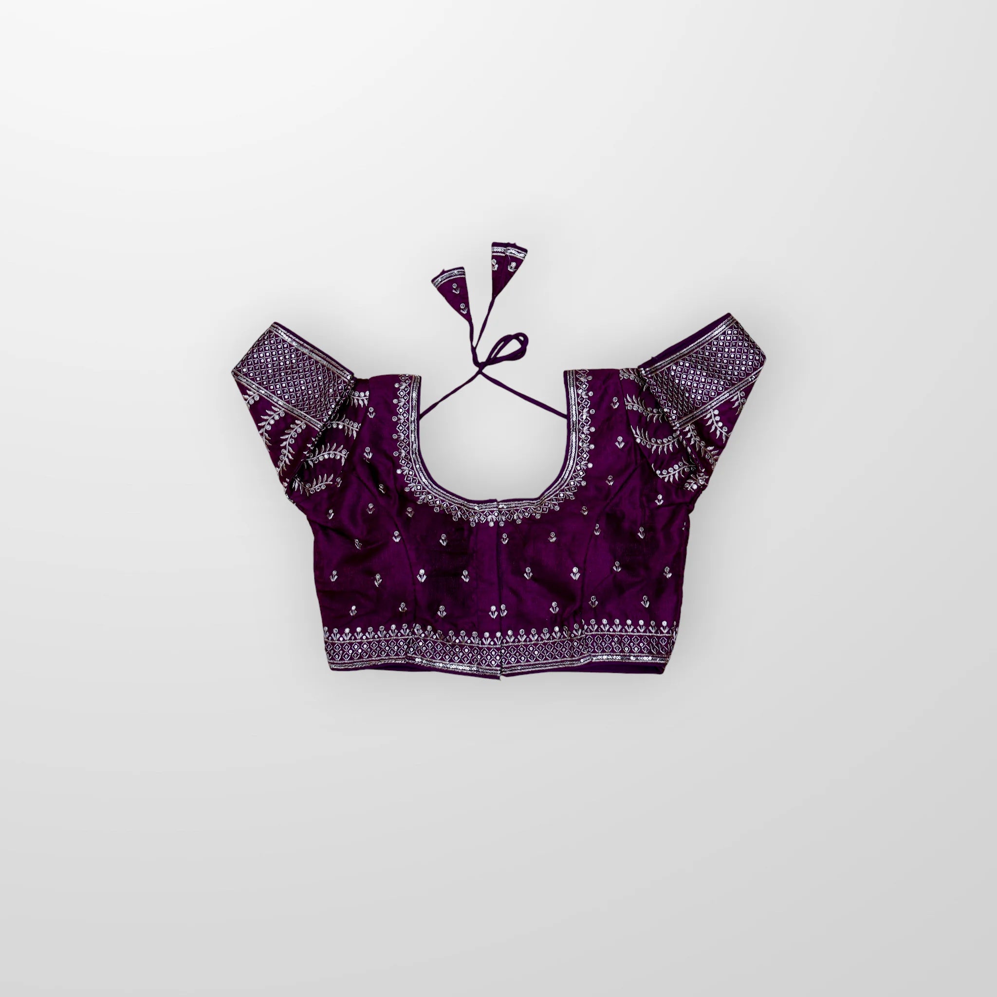 Silk U Neck Readymade Blouse