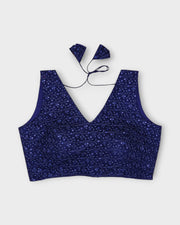 V Neck Embroidered Cotton Readymade Blouse