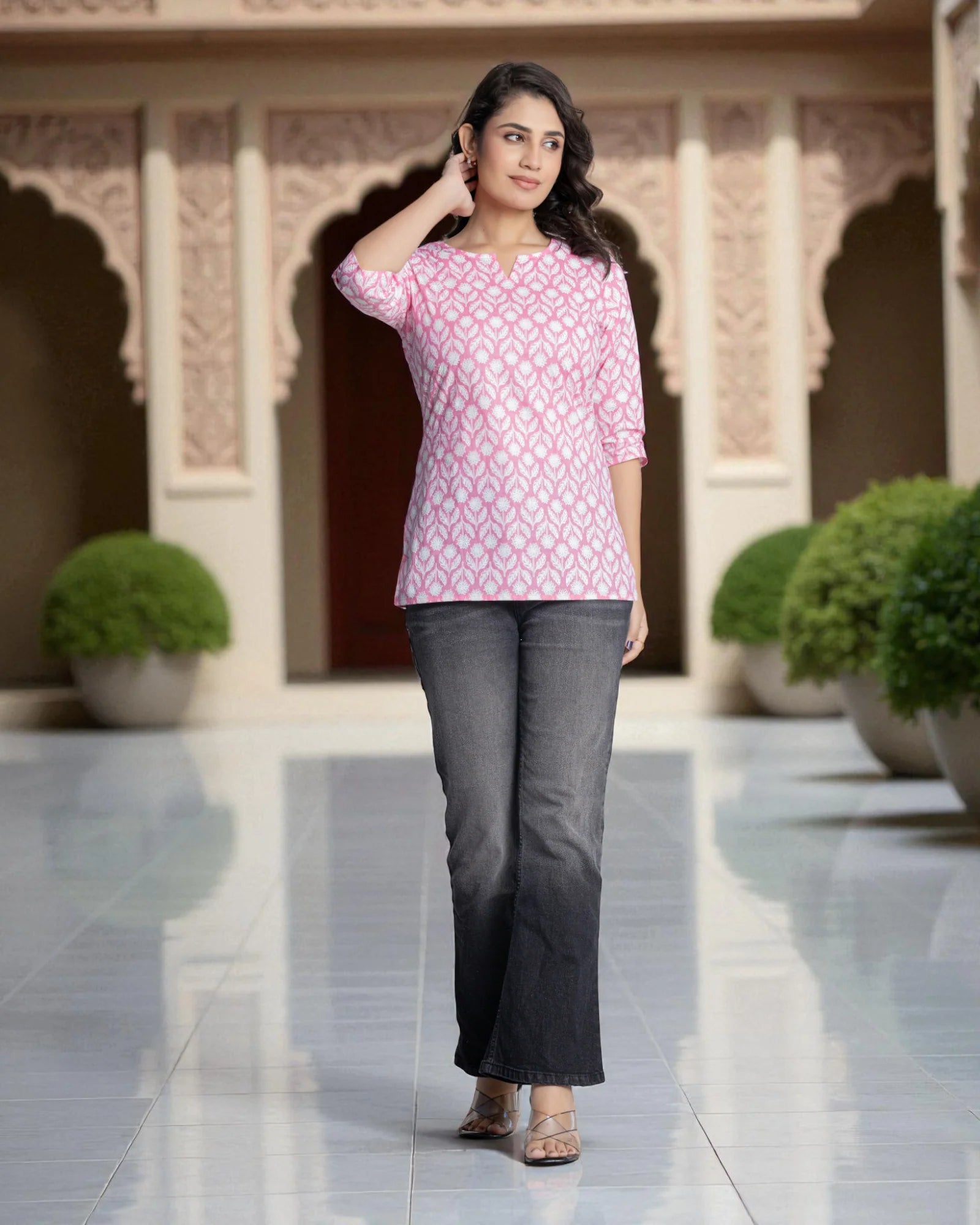 Artistic Printed Cotton Kurta