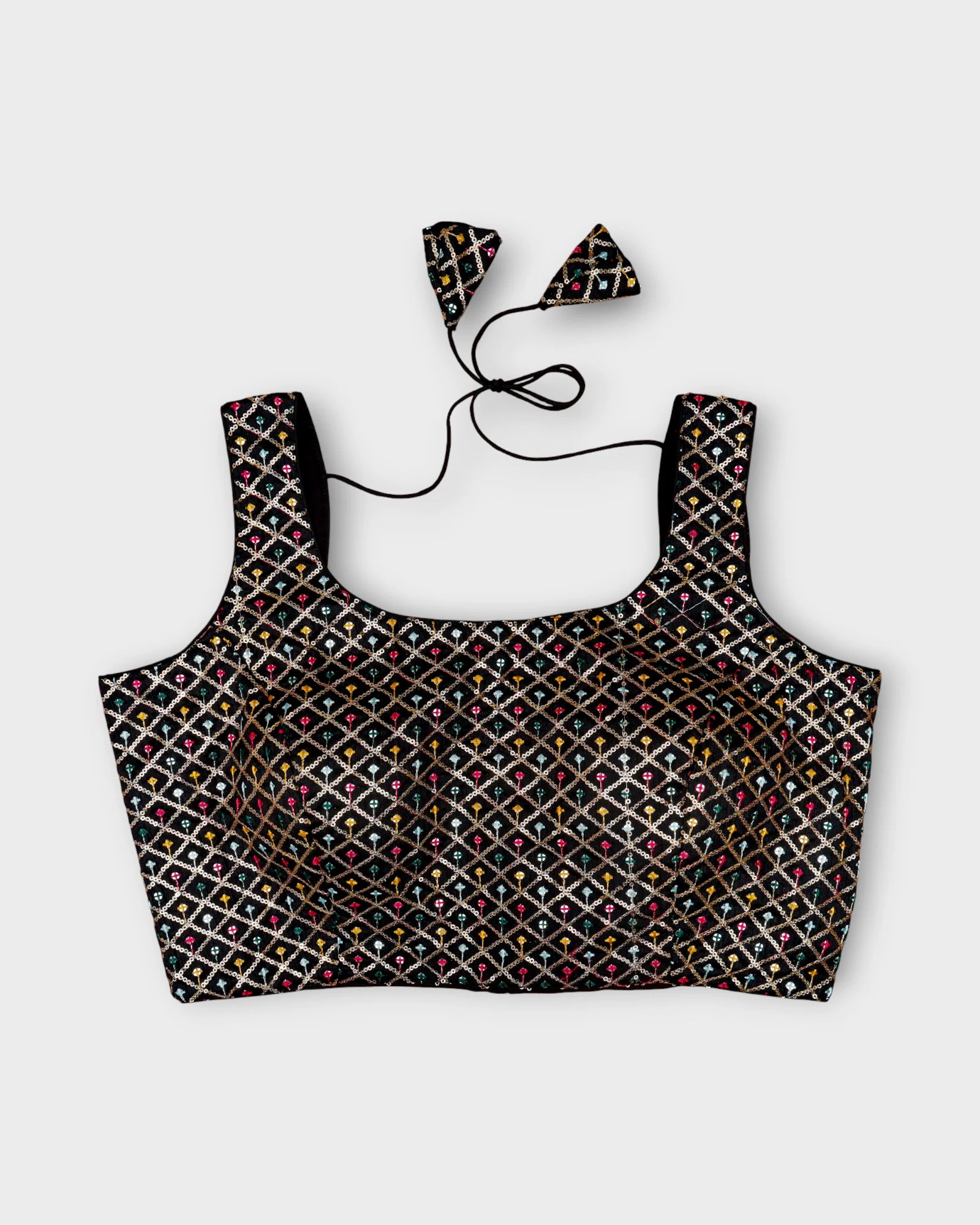 Raw Silk Square Neck Readymade Blouse