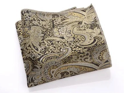 Gold Paisley Unisex Pocket Square
