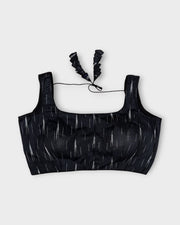 Cotton U Neck Blouse with Back Closure