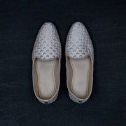 Cream Handcrafted Textured Ethnic Jutti