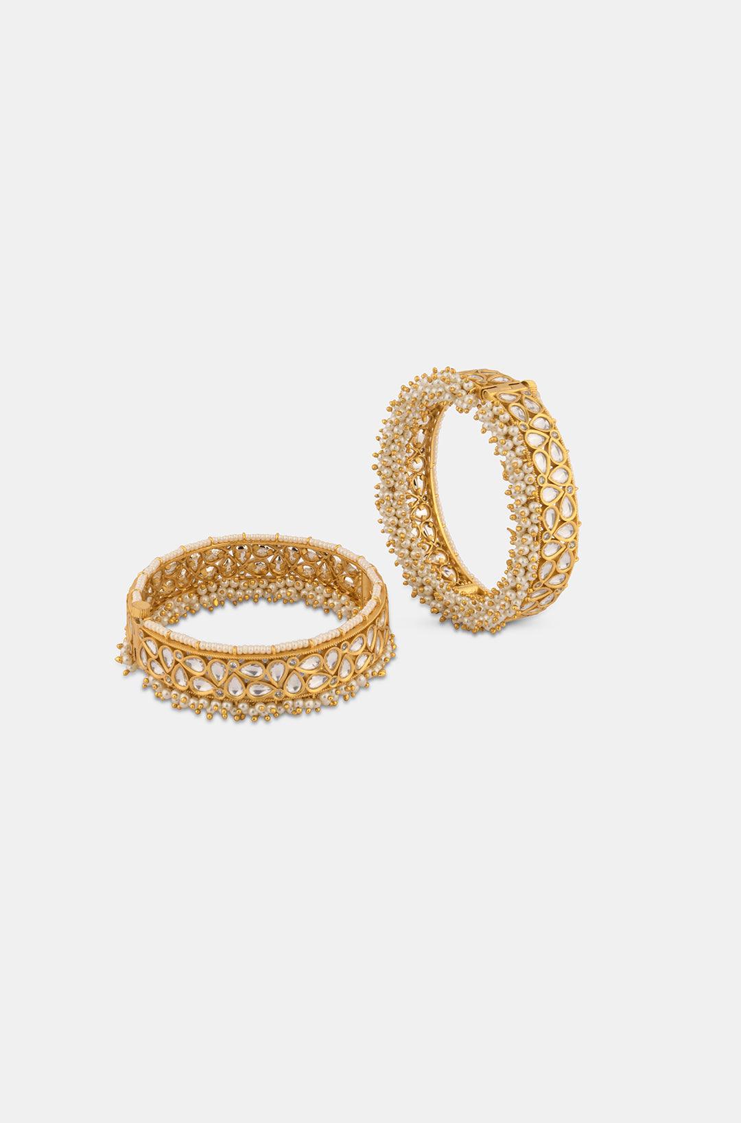 Opulent Legacy Kundan Pearl Kadas - Dyulokha
