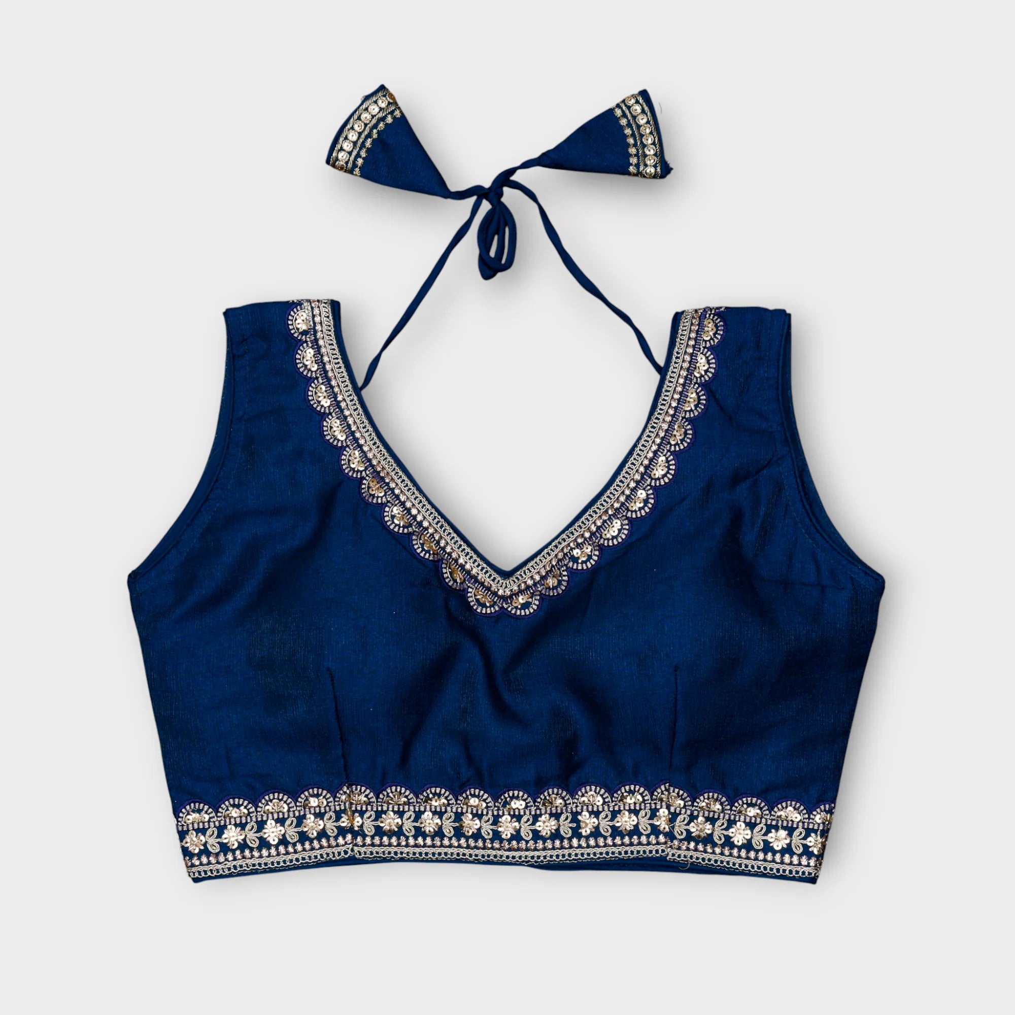 Phantom Silk V Neck Readymade Blouse