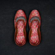 Textured Red Ethnic Jutti