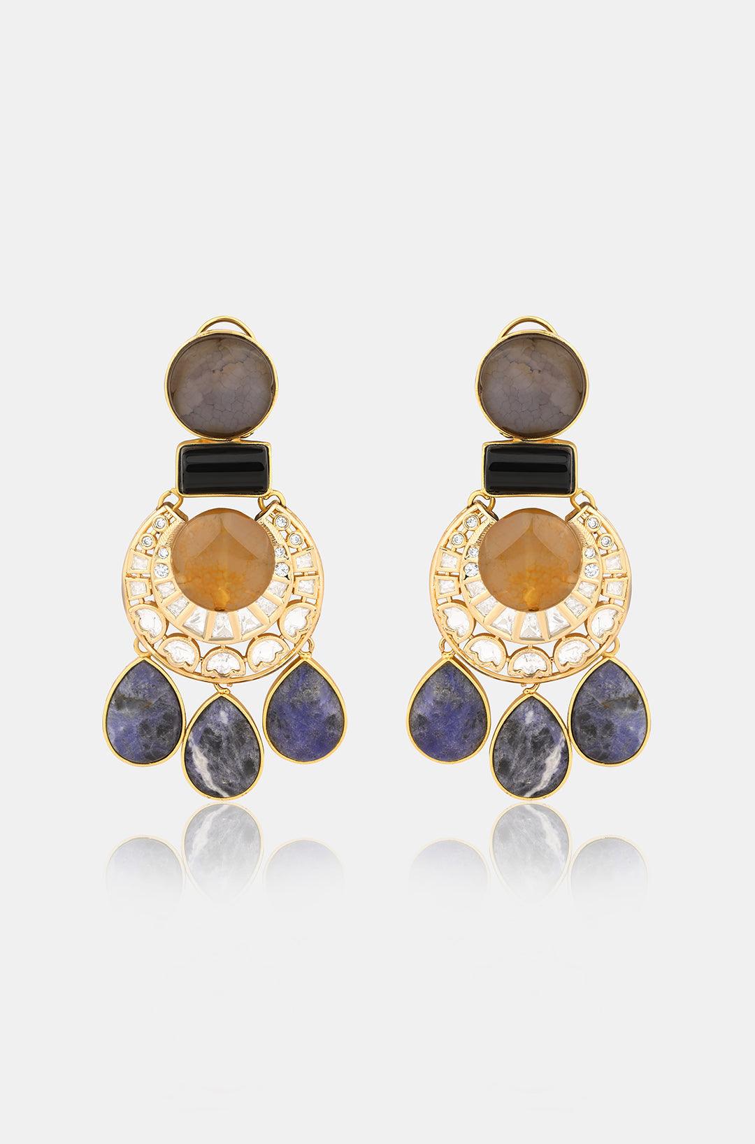 Luminosity Moon Eye Bespoke Earrings - Dyulokha