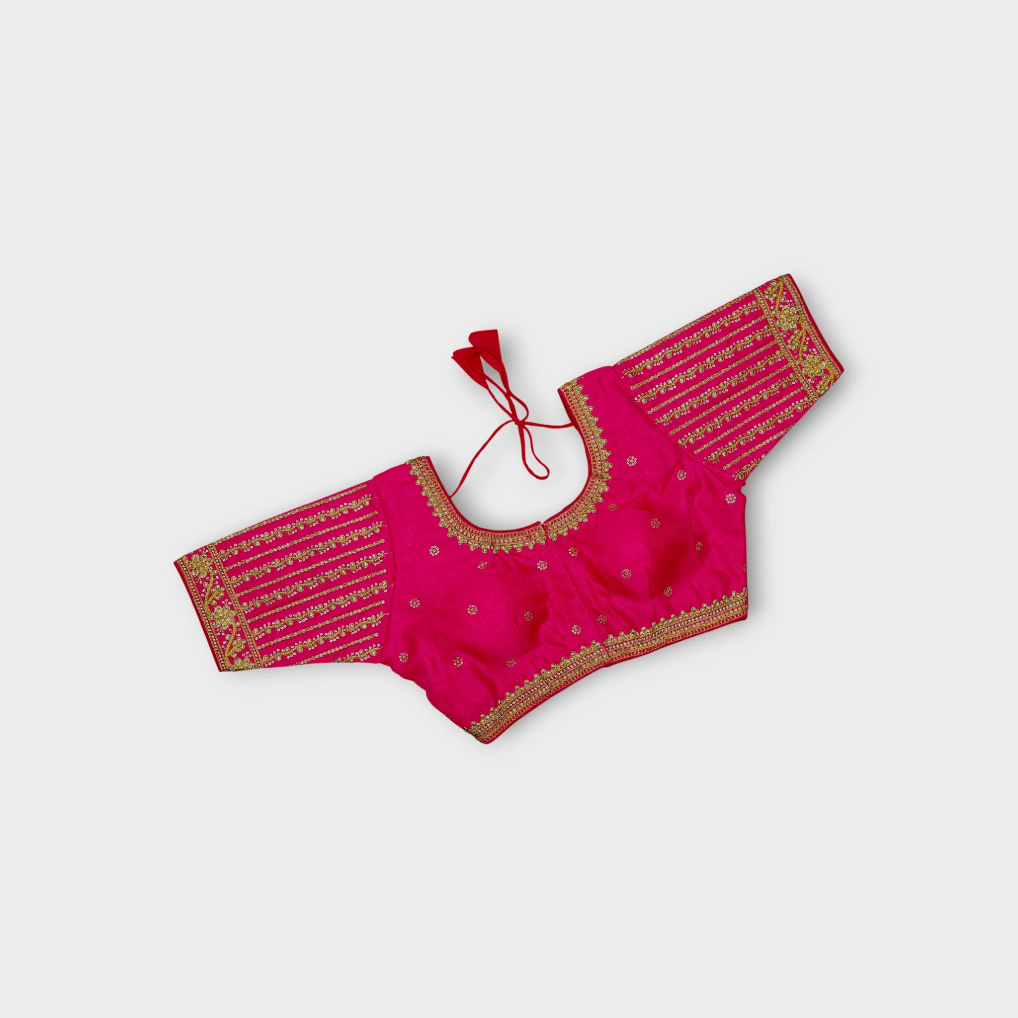 U Neck Silk Readymade Blouse