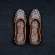 Handcrafted Brown Almond Shape Jutti
