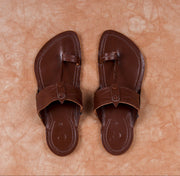 Handcrafted Brown Open Toe Kolhapuri Sandals