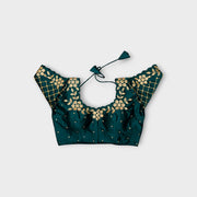 Milan Silk Jewel Neck Readymade Blouse