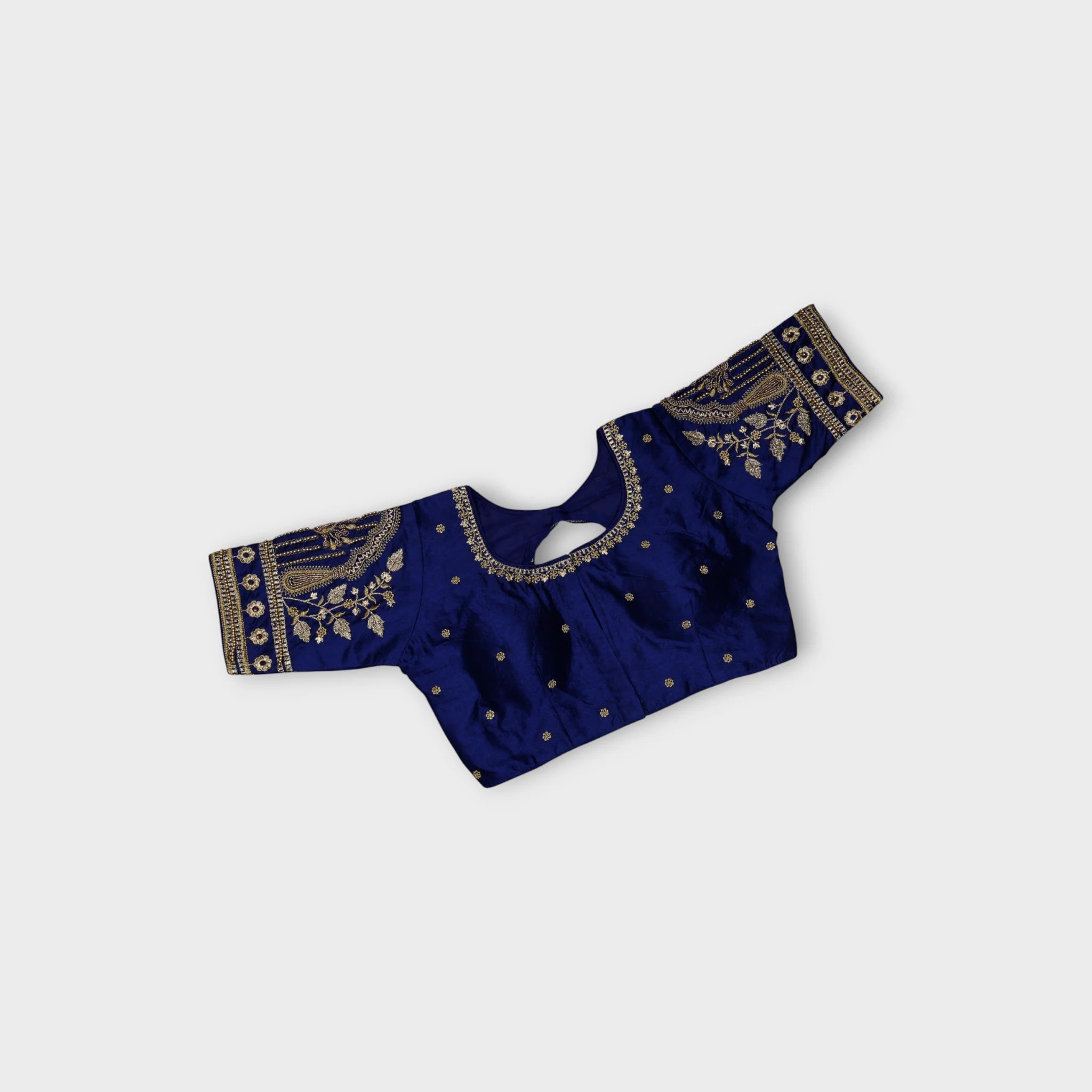 Silk Cutout Embroidered Readymade Blouse