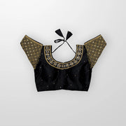 Silk Round Neck Readymade Blouse