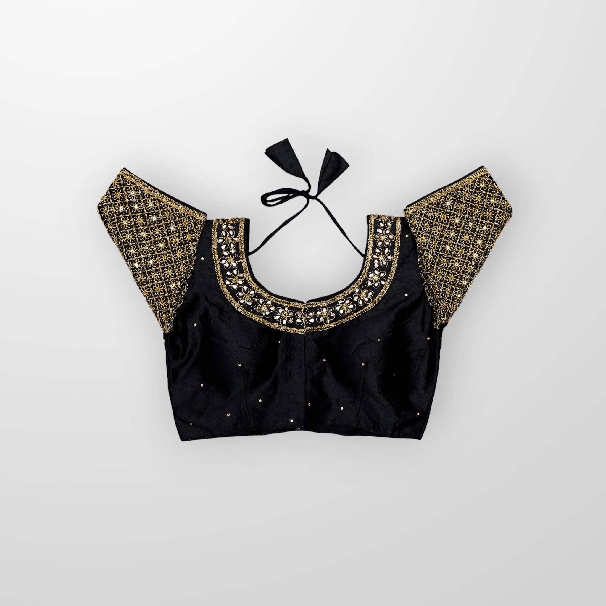 Silk Round Neck Readymade Blouse