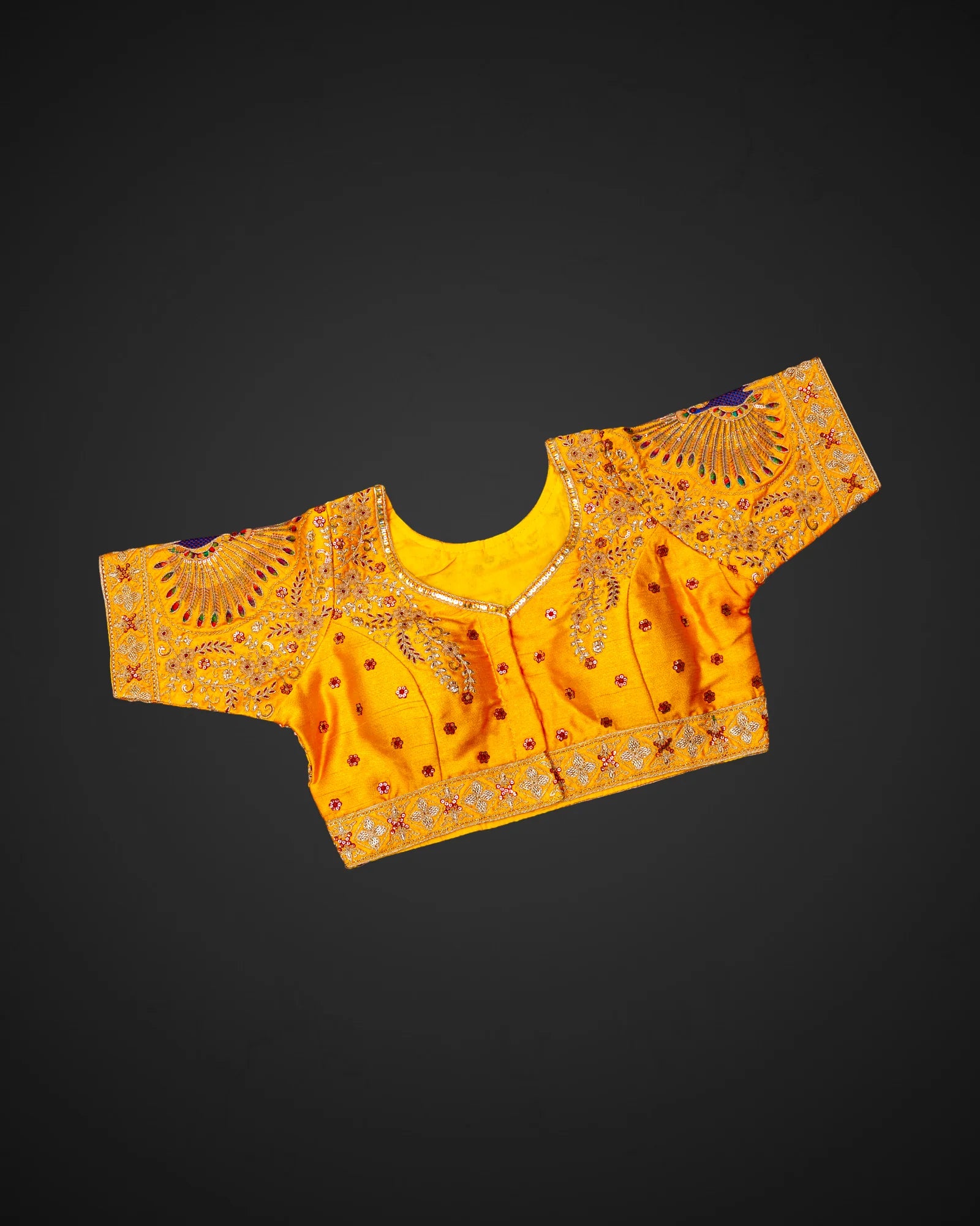 Silk Modern Cutout Readymade Blouse