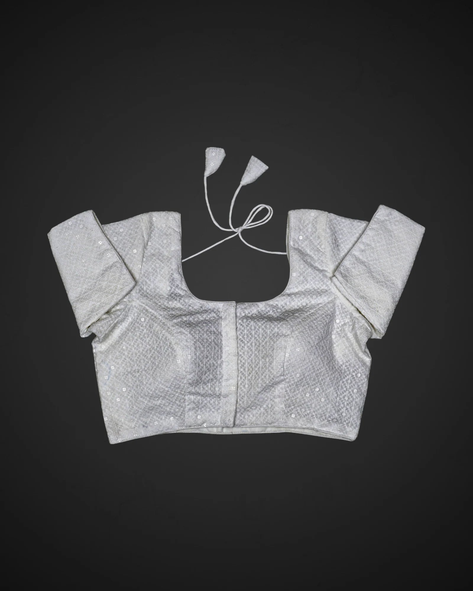 Cotton Deep Back U Neck Readymade Blouse
