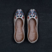 Handcrafted Off White Almond Ethnic Jutti
