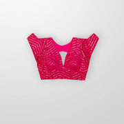 V Neck Cotton Embroidered Readymade Blouse