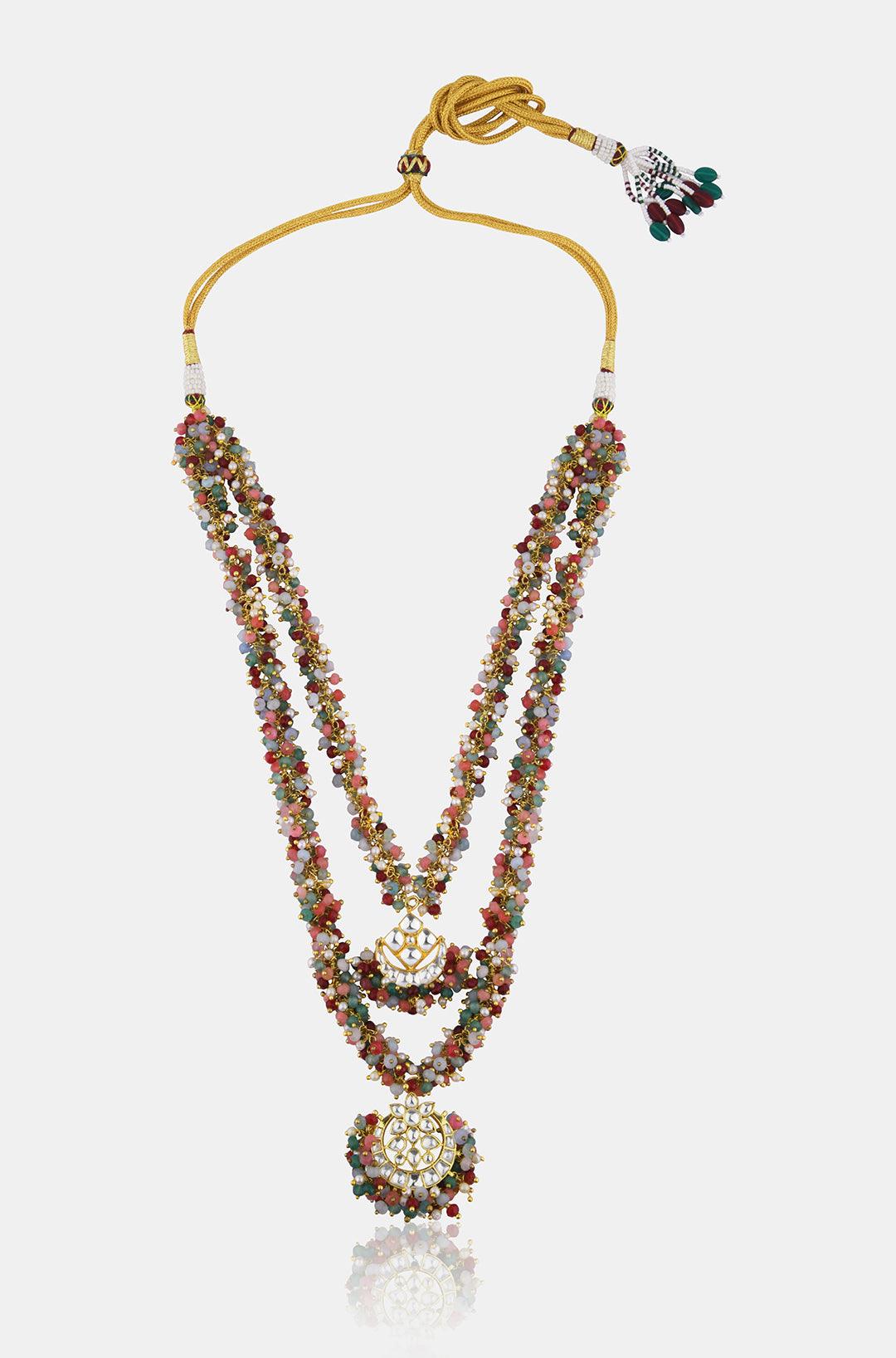 Rainbow Radiance Kundan Necklace - Dyulokha