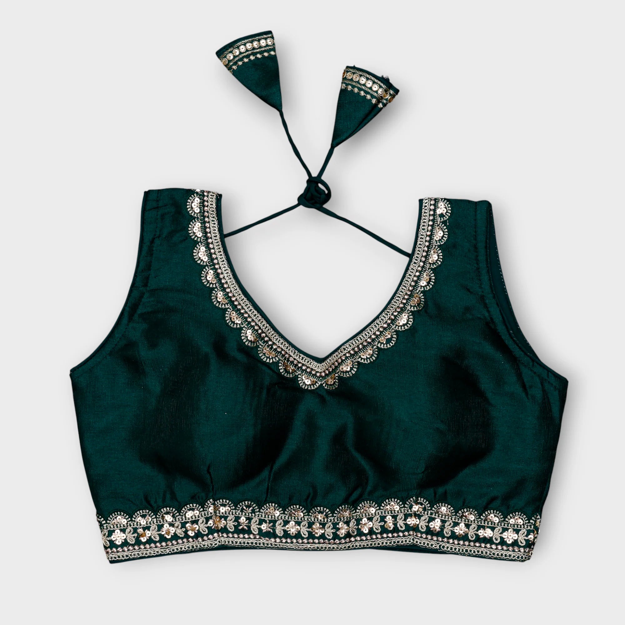 Phantom Silk V Neck Readymade Blouse