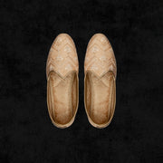 Peach Handcrafted Almond Shape Jutti