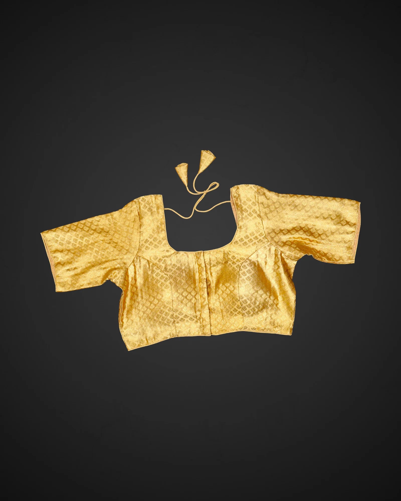 Silk Jacquard U Neck Back Design Readymade Blouse