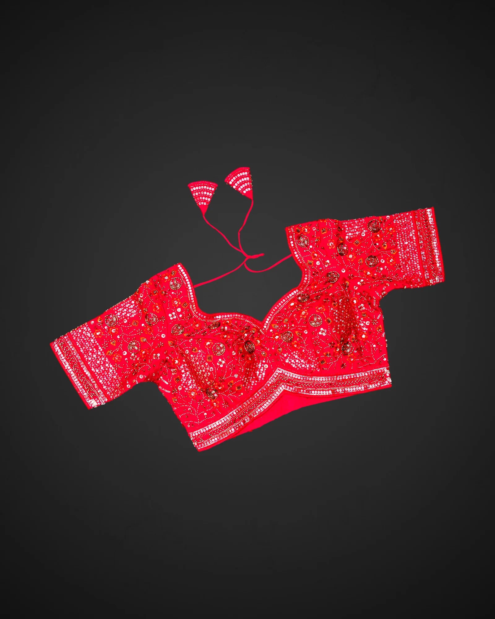 Cosmos Silk Embroidered Readymade Blouse