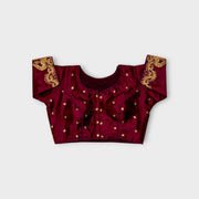 Peacock Design Cosmos Silk Readymade Blouse