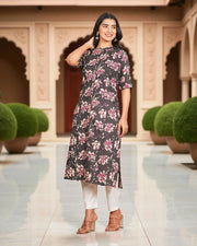 Geometric Printed Cotton Kurta Set