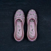 Textured Baby Pink Handcrafted Jutti