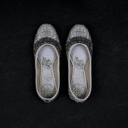 Two Tone Off White Textured Jutti