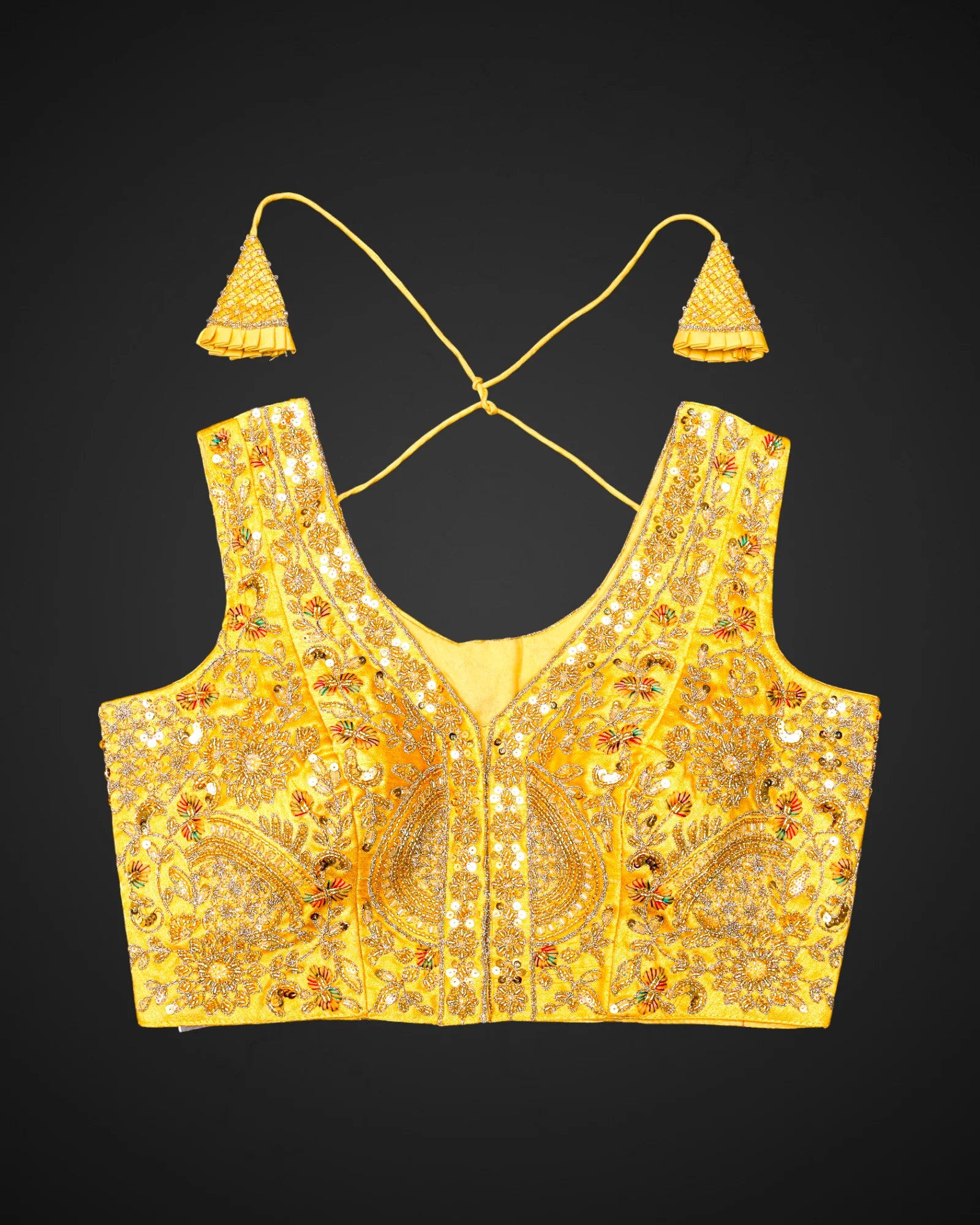 Silk V Neck Flattering Readymade Blouse