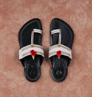 Black Artisan Crafted Leather Kolhapuri