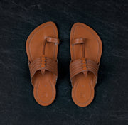 Tan Leather Kolhapuri Sandals