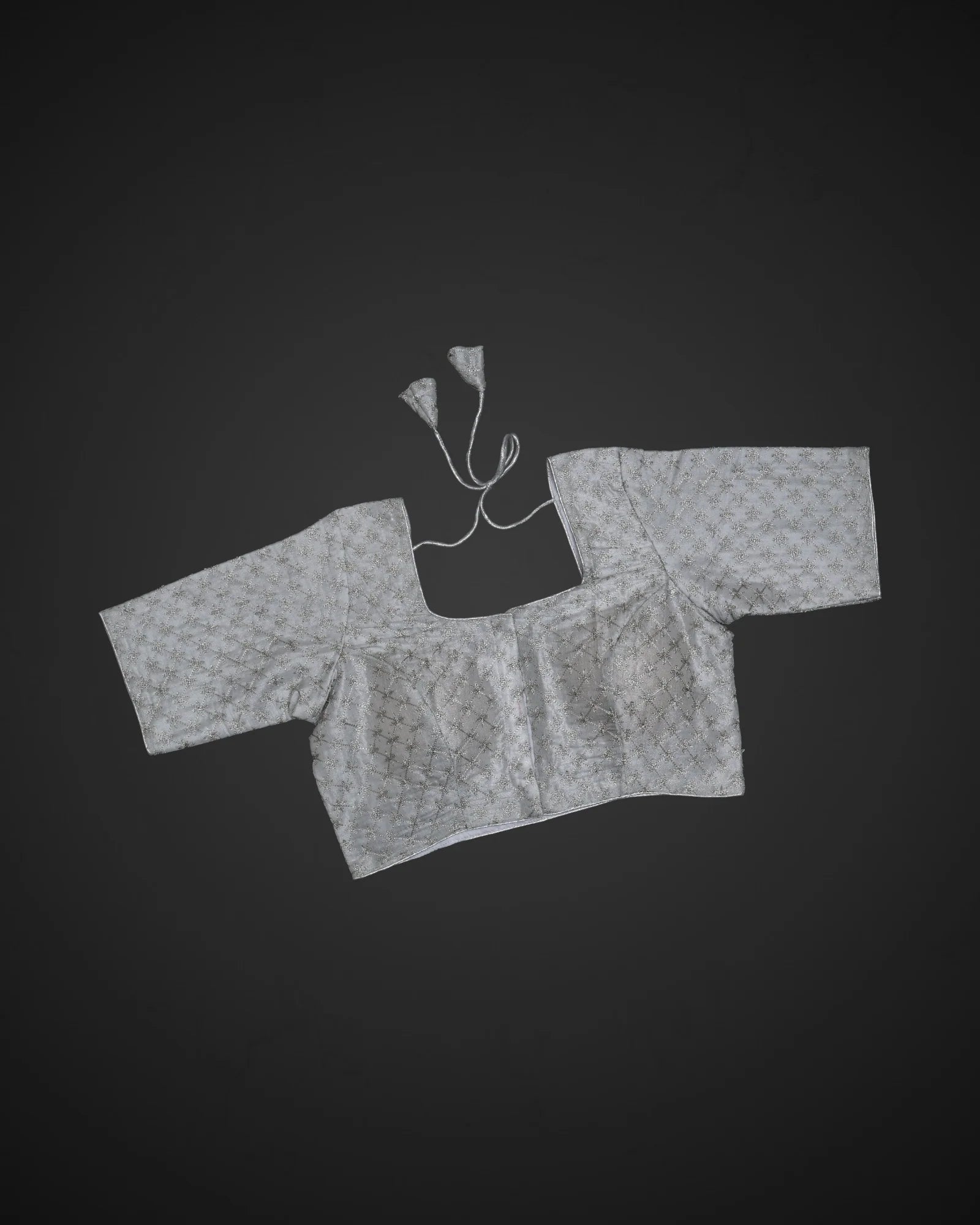 Square Neck Silk Embroidered Readymade Blouse