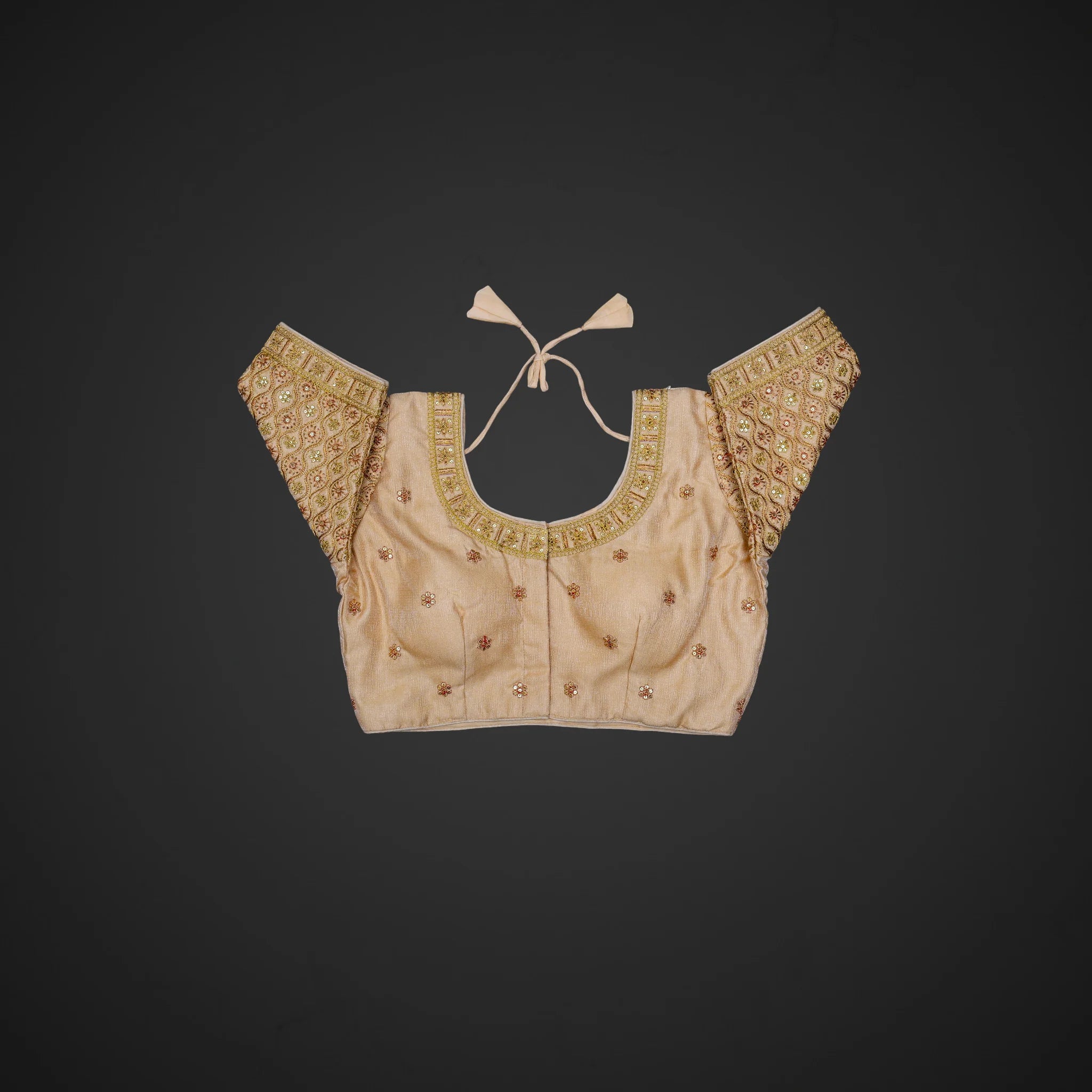 Phantom Silk U Neck Back Detail Readymade Blouse