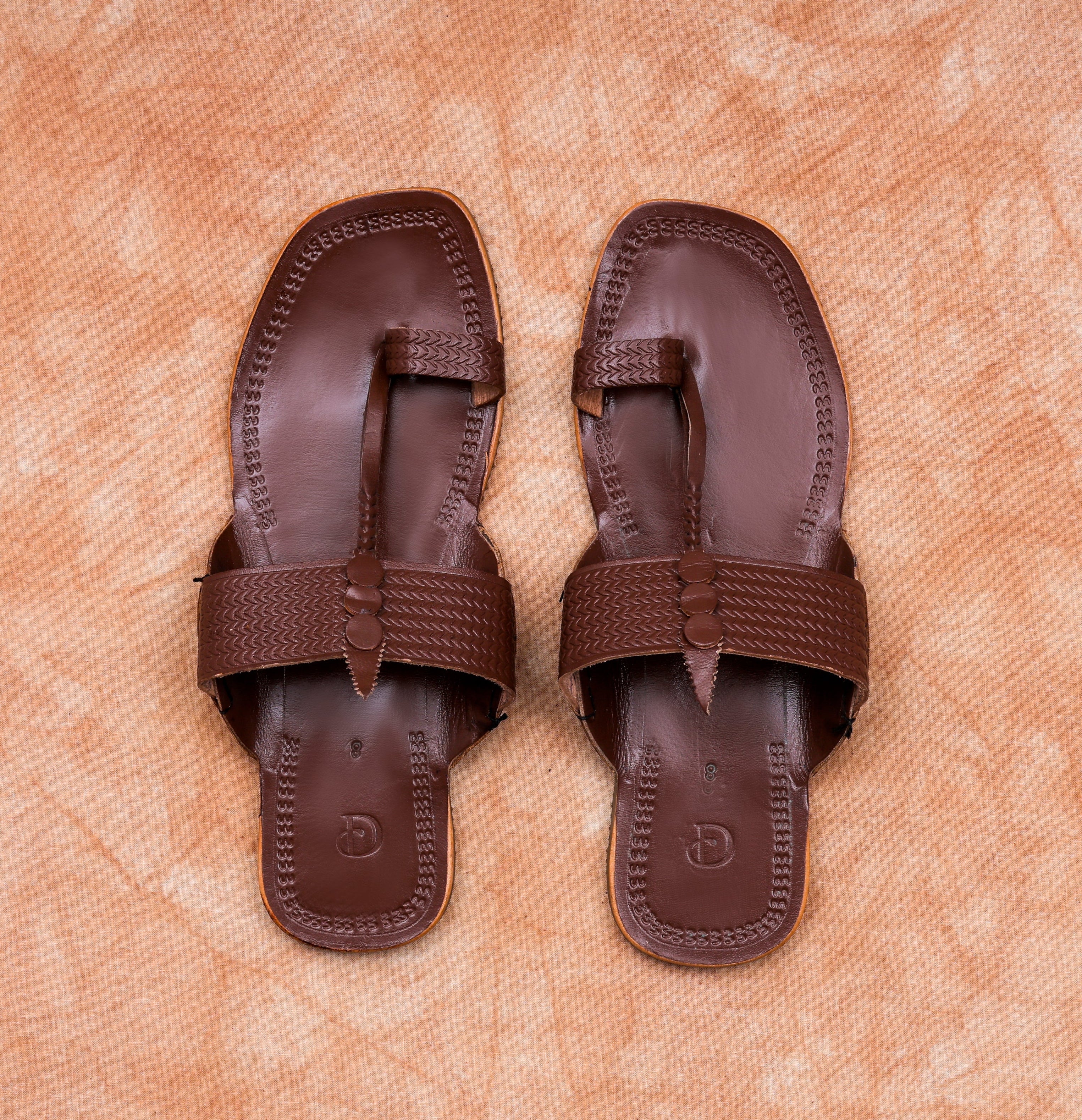 Handcrafted Brown Leather Kolhapuri Sandals