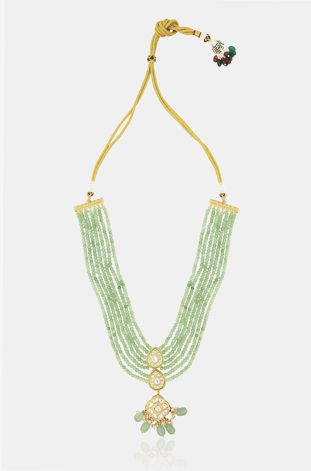 Minty Delight Kundan Necklace - Dyulokha